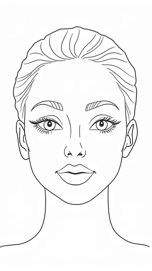 coloriages de maquillage vierge